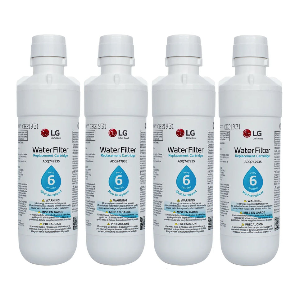 LG LT1000P/LT1000PC Replacement Refrigerator Water Filter ADQ747935, 4 pack